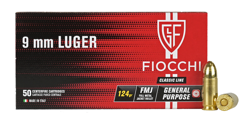 Náboj 9mm Luger FIOCCHI 124gr/8g FMJ