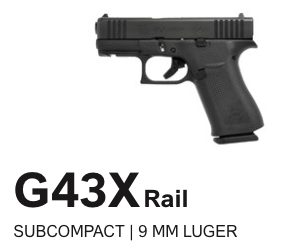 Pištoľ Glock G43X Rail FS 9x19mm