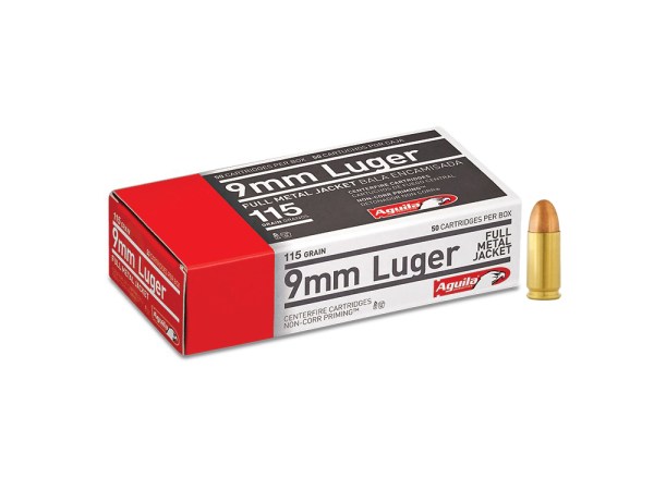 Náboj 9mm AGUILA Luger 115gr/7,45g FMJ