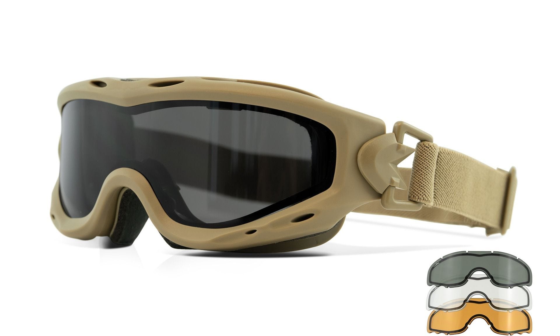 Okuliare WILEY X SPEAR DUAL LENS Matte Tan Frame, grey/clear/light rust