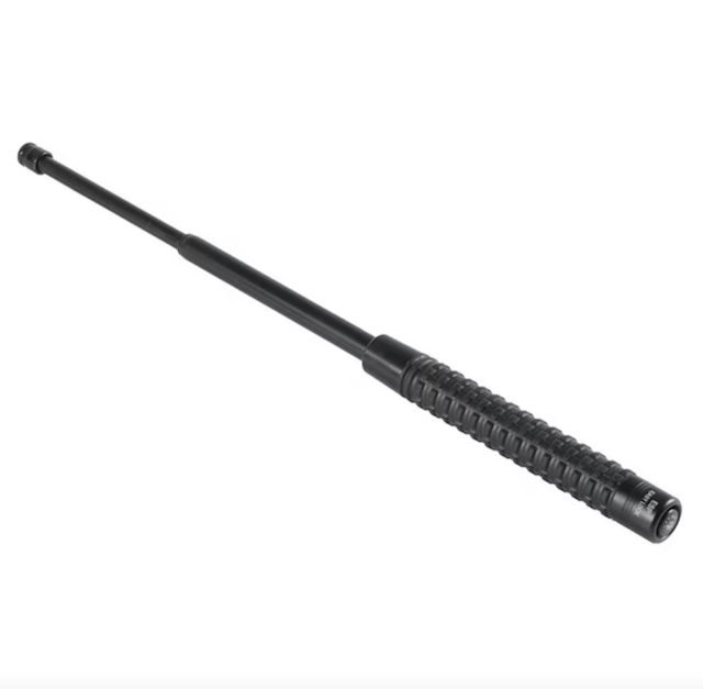 Teleskopický kalený obušok ESP PRODUCTS 20" s tlačidlovým zatváraním EASY LOCK,čierny + rotačné puzdro BHT-55